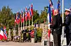 Minnemarkeringa av D-dagen i Normandie framfor det norske monumentet i Hermanville-sur-Mer.