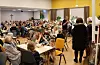 Meir enn 110 betalande fekk med seg konserten laurdag. Dei under 15 kom inn gratis. Foto: Kjartan Moe Hustvedt