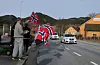 Bilkortesje frå Valevåg 11. april 2021.kortesje protest grendaskular opptog