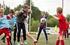 Glimt frå TINE fotballskule i Sveio.FOTO: TORSTEIN TYSVÆR NYMOEN