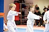 Kasper Halleraker og Aisha Magomadova gjer karate.FOTO: THOMAS VALLESTAD DRAGESET