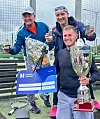 Tennisdeltakarne (f.v.) Luis Soto, Maciej Kristoffer Wardawa og Asbjørn Helgeland.