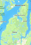 Hjartholmen er så liten av den ikkje viser på kart over heile Sveio. Kart: OpenStreetMap