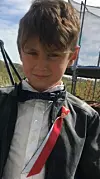Martin 7 år har hatt ein kjekk 17. mai på Bua.