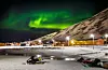 Nordlys over Longyearbyen på Svalbard.