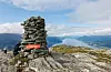Stikk Ut!-posten på fjellet Hornet i Stårheim i Nordfjord. Foto: Jan-Erik Hansen / Fjordane friluftsråd.