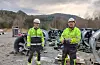 Attvinningsoperatørane i Franzefoss Gjenvinning, Thomas Falch og Arnstein Jensen. FOTO: GUNNHILD LØNNING
