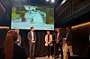 Panelsamtale under lanseringa av Ekstremværrapporten. Direktør Kristin Halvorsen i Cicero (f.v.) klima- og miljøminister Andreas Bjelland Eriksen, styreleiar Gunn Marit Helgesen i KS, konsernsjef Morten Thorsrud i If og kommunikasjonsdirektør Andreas Bibow Handeland i If.