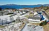 12. februar 2021 dronefoto valestrand valevåg einstadbøvoll oppvekstsenter 12. februar 2021