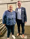 Høgre-leiar og Sveio Høgre-leiar, Erna Solberg og Lars Petter Lie.