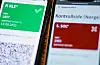 Koronasertifikat på mobilen viser om du er vaksinert med «raudt eller grønt lys». Det viser vaksineringsstatus, om du er frisk frå smitte og testresultat. No skal det endrast. Foto: Stian Lysberg Solum / NTB / NPK