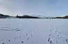 Nesevatnet var dekka av minst 15 cm tjukk is laurdag 10. januar. Foto: Kjartan Moe Hustvedt
